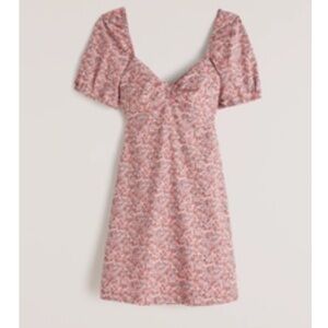 Abercrombie Twist-Front Poplin Mini Dress